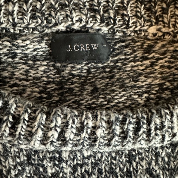 J. Crew Fair Isle Wool Blend Sweater Size Large Grey and Cream - Picture 5 of 7